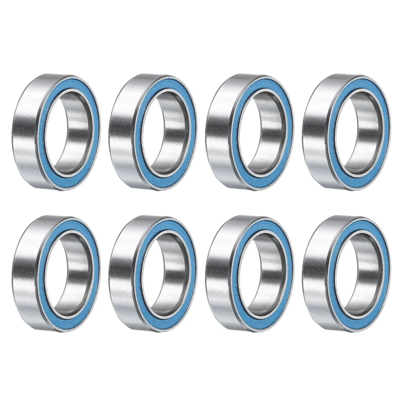 8pcs 6700-2RS Deep Groove Ball Bearings 10x15x4mm, P6(ABEC3) Blue