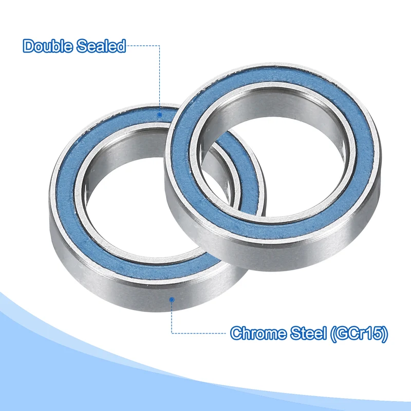 8pcs 6700-2RS Deep Groove Ball Bearings 10x15x4mm, P6(ABEC3) Blue