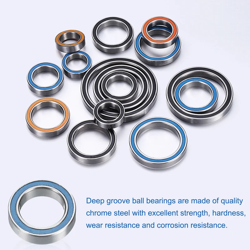8pcs 6700-2RS Deep Groove Ball Bearings 10x15x4mm, P6(ABEC3) Blue
