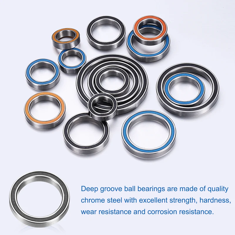 8pcs 6703-2RS Deep Groove Ball Bearings 17x23x4mm P6(ABEC3)