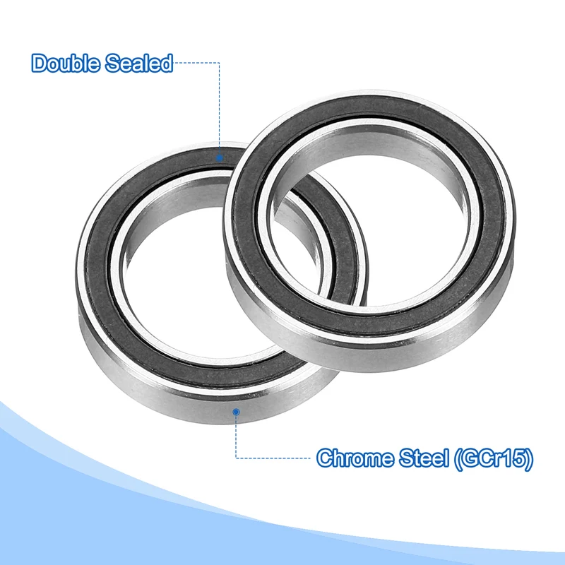 8pcs 6701-2RS Deep Groove Ball Bearings 12x18x4mm, P6(ABEC3)