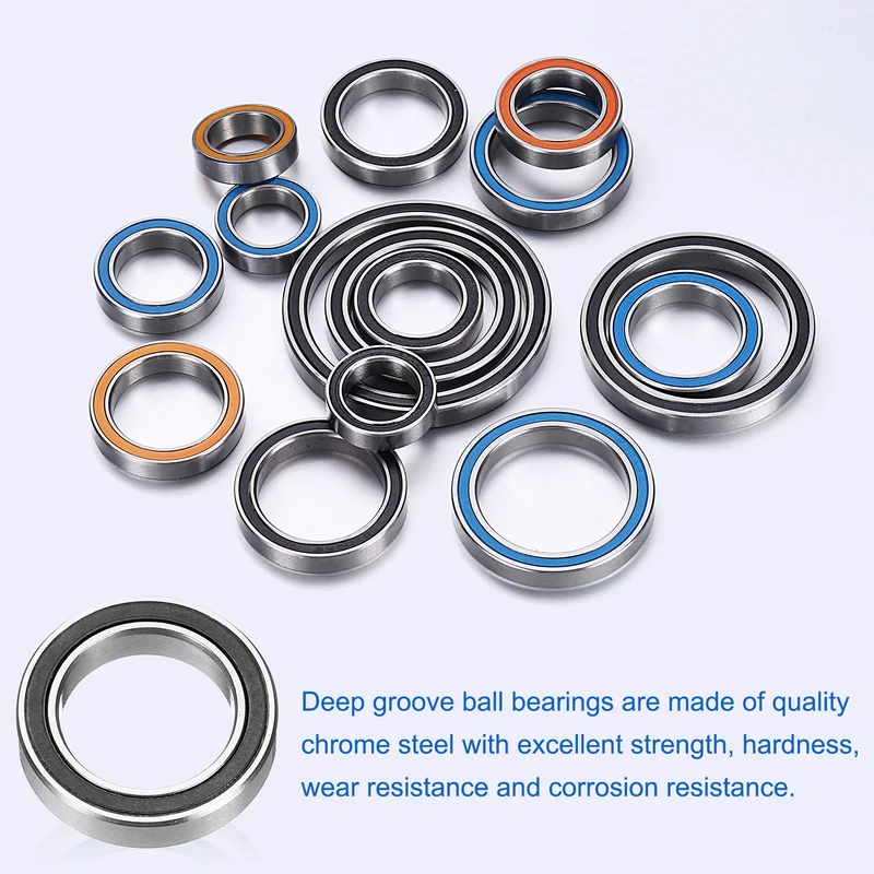 8pcs 6701-2RS Deep Groove Ball Bearings 12x18x4mm, P6(ABEC3)