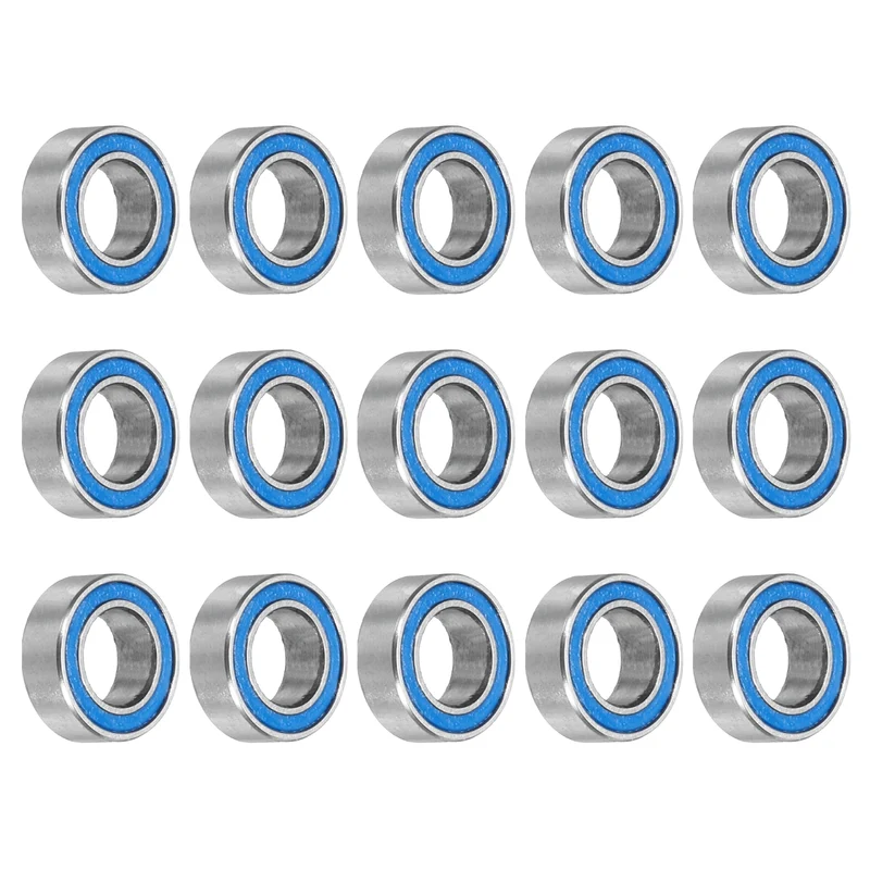 15pcs MR74-2RS Deep Groove Ball Bearings 4x7x2.5mm, P6 (ABEC 3)