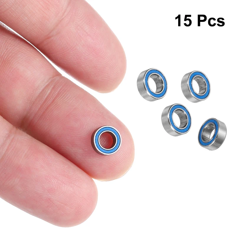 15pcs MR74-2RS Deep Groove Ball Bearings 4x7x2.5mm, P6 (ABEC 3)