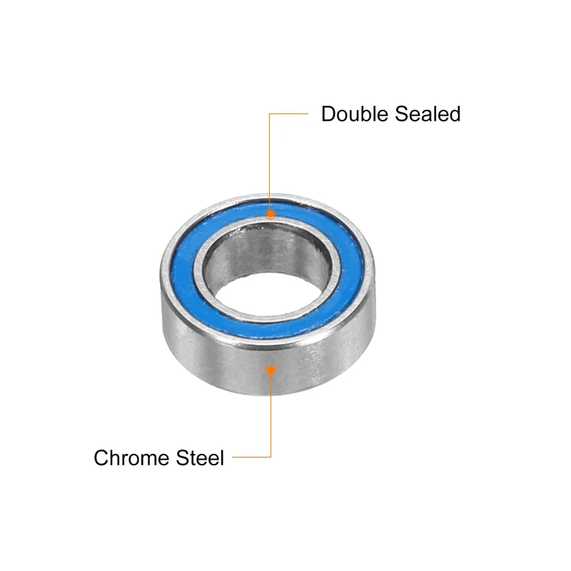 15pcs MR74-2RS Deep Groove Ball Bearings 4x7x2.5mm, P6 (ABEC 3)