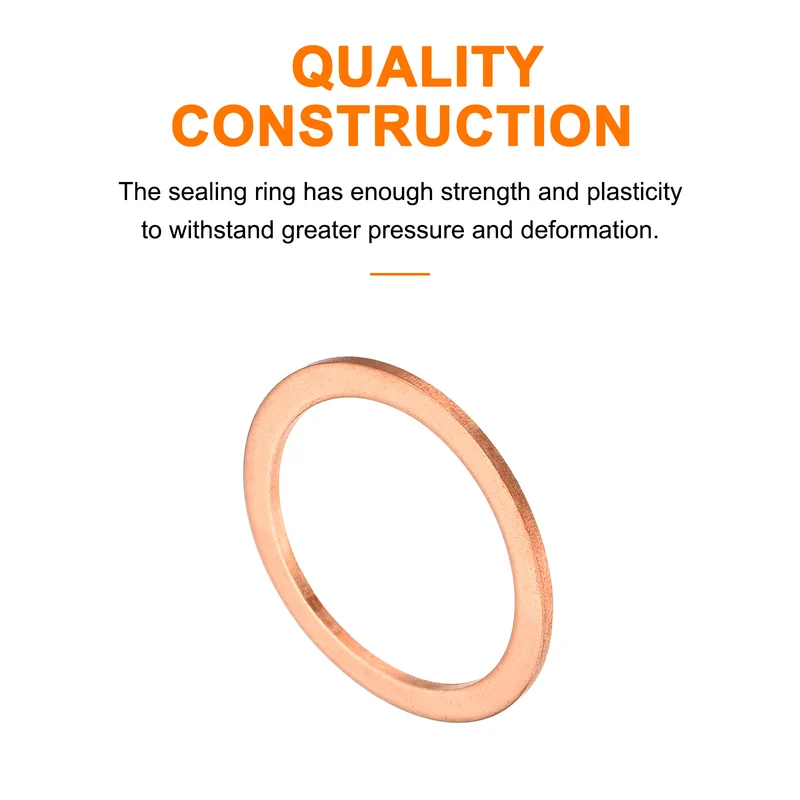 12 Pcs Flat Copper Washers 30x38x1.5mm Copper Flat Sealing Ring Washers