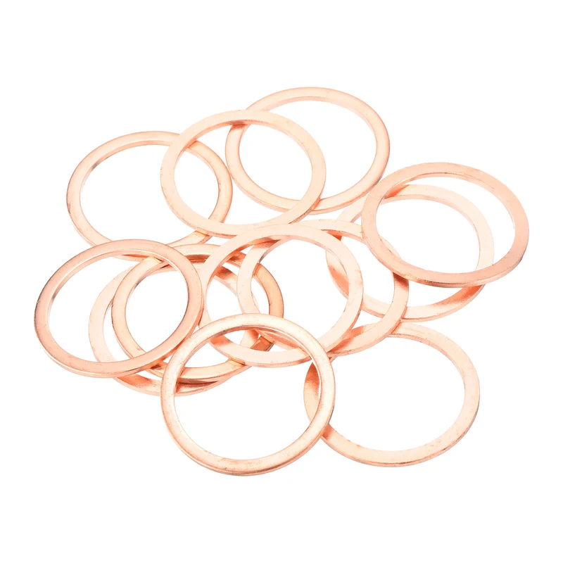 12 Pcs Flat Copper Washers 26x32x1.5mm Copper Flat Sealing Ring Washers