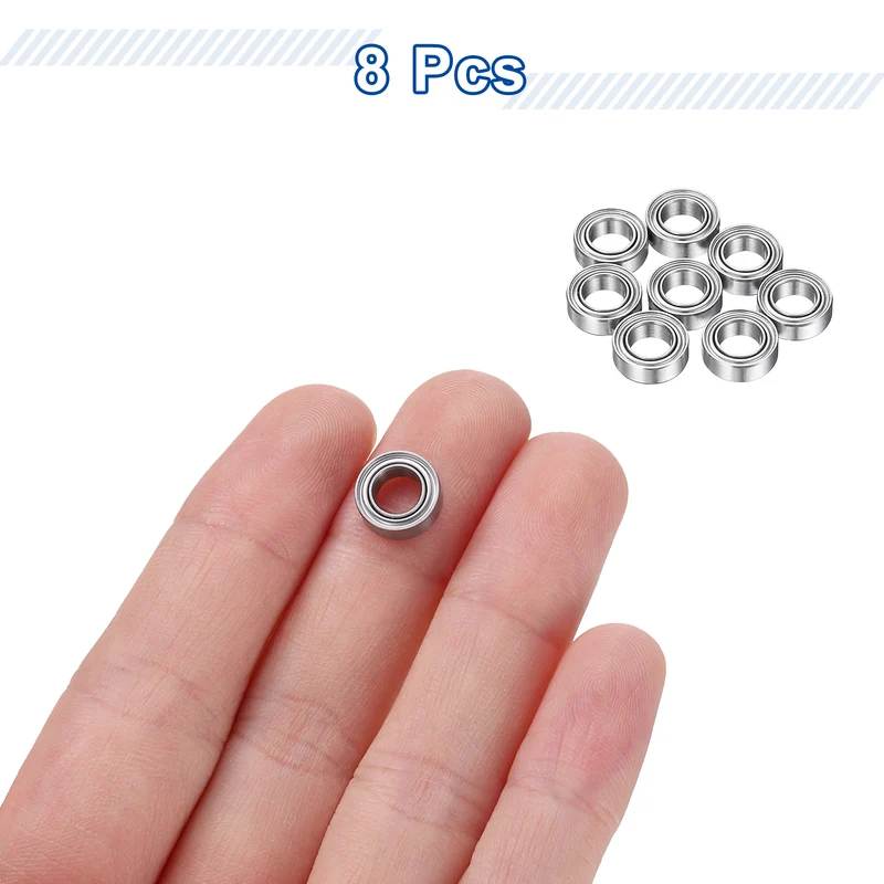 8Pcs MR95ZZ Deep Groove Ball Bearings 5mm ID 9mm OD 3mm Width Bearing