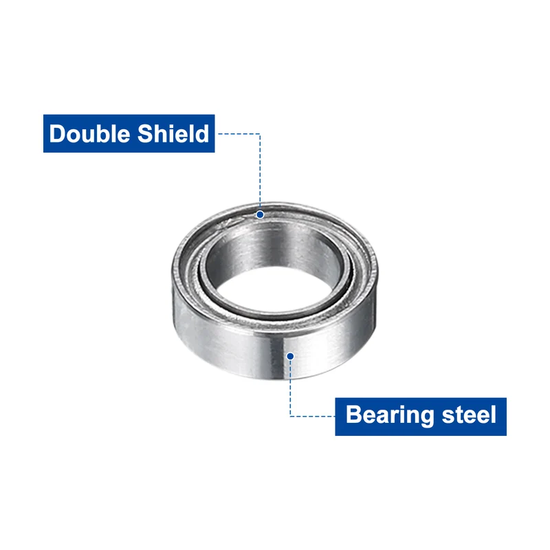 8Pcs MR85ZZ Deep Groove Ball Bearings, 5mm ID 8mm OD 2.5mm Width Bearing