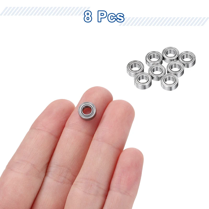8Pcs MR84ZZ Deep Groove Ball Bearings 4mm ID 8mm OD 3mm Width Bearing