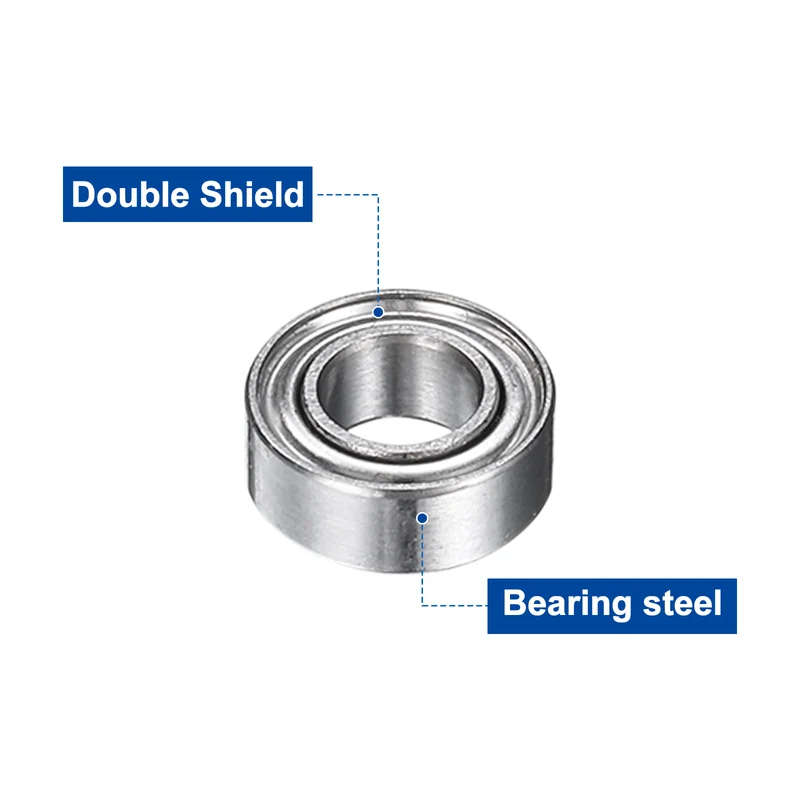 8Pcs MR84ZZ Deep Groove Ball Bearings 4mm ID 8mm OD 3mm Width Bearing