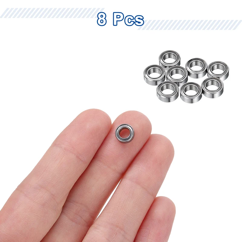 8Pcs MR74ZZ Deep Groove Ball Bearings 4mm ID 7mm OD 2.5mm Width Bearing