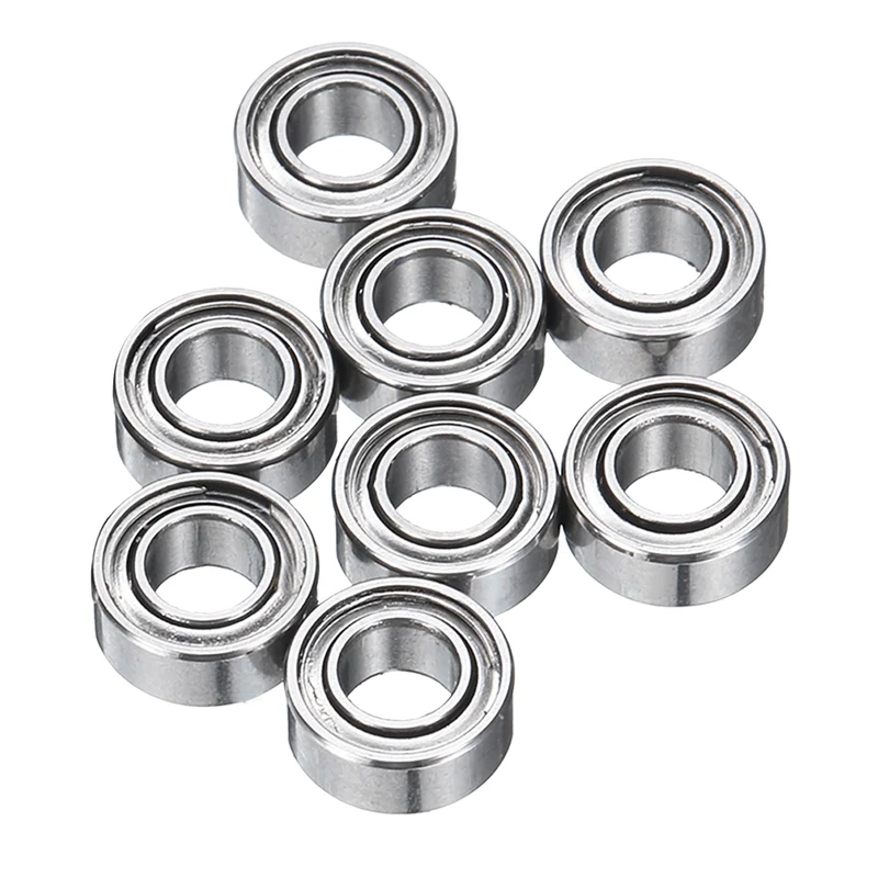 8Pcs MR63ZZ Deep Groove Ball Bearings, 3mm ID 6mm OD 2.5mm Width Bearing