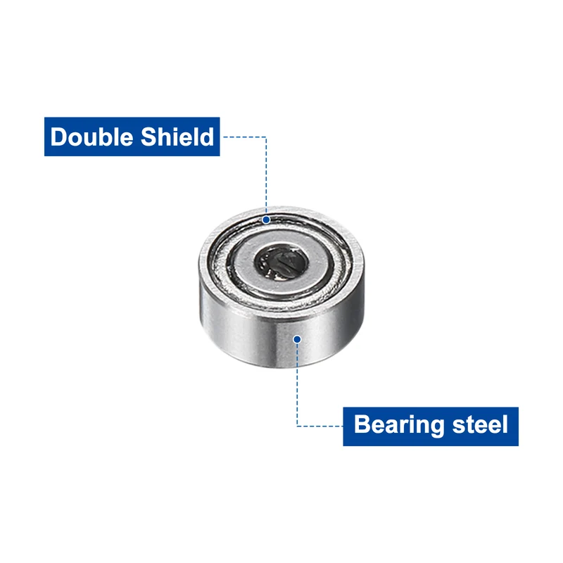 8Pcs MR72ZZ Deep Groove Ball Bearings, 2mm ID 7mm OD 3mm Width Bearing