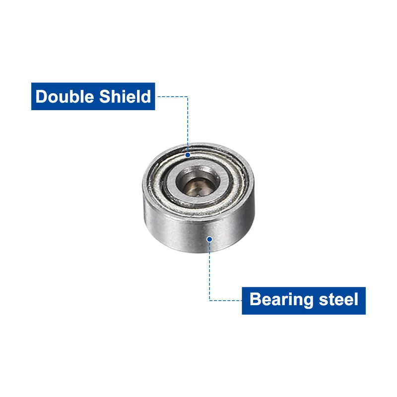 8Pcs MR62ZZ Deep Groove Ball Bearings, 2mm ID 6mm OD 2.5mm Width Bearing