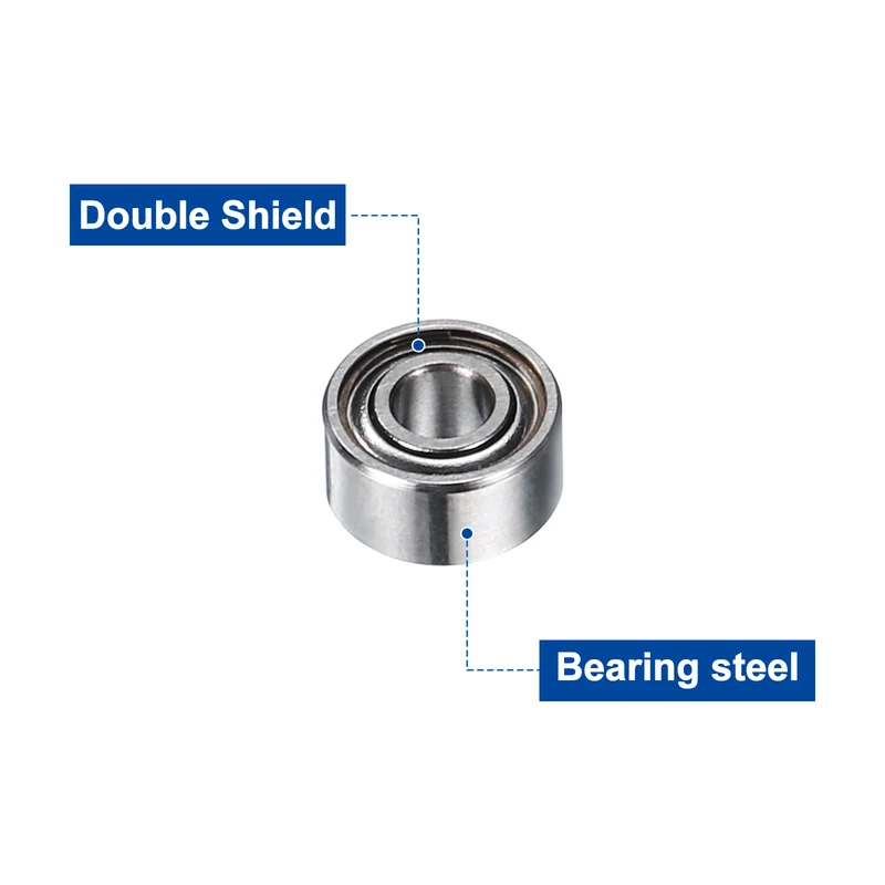 8Pcs MR52ZZ Deep Groove Ball Bearings 2mm ID 5mm OD 2.5mm Width Bearing