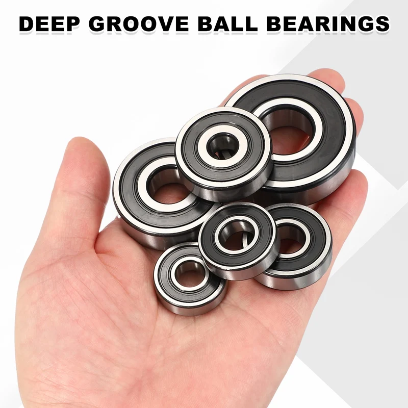 4Pcs 6000-2RS Deep Groove Ball Bearing, 10x26x8 mm Double Rubber Seal Bearing