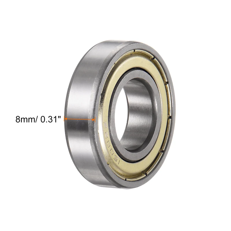16002-2Z Deep Groove Ball Bearing, 2pcs 15mm x 32mm x 8mm Hign Carbon Chrome Steel Double Metal Shielded Bearing