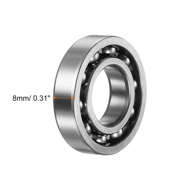 16003 Deep Groove Ball Bearing, 2pcs 17mm x 35mm x 8mm Hign Carbon Chrome Steel Z0 Open Type Bearing