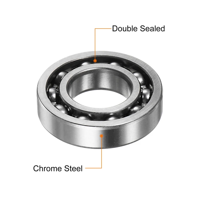 16003 Deep Groove Ball Bearing, 2pcs 17mm x 35mm x 8mm Hign Carbon Chrome Steel Z0 Open Type Bearing