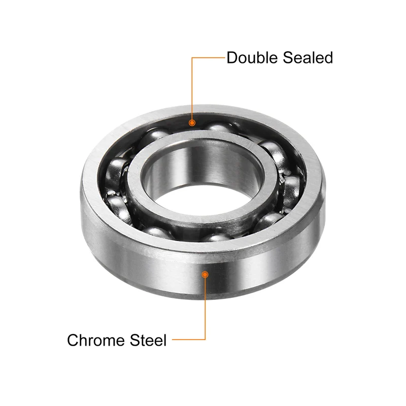16002 Deep Groove Ball Bearing, 2pcs 15mm x 32mm x 8mm Hign Carbon Chrome Steel Z0 Open Type Bearing
