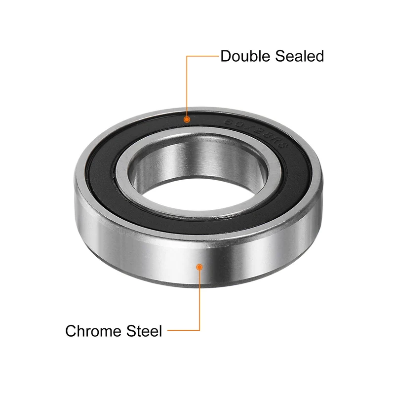 2pcs 60/28-2RS Deep Groove Ball Bearing 28 x 52 x 12mm Z1 Double Sealed Bearing