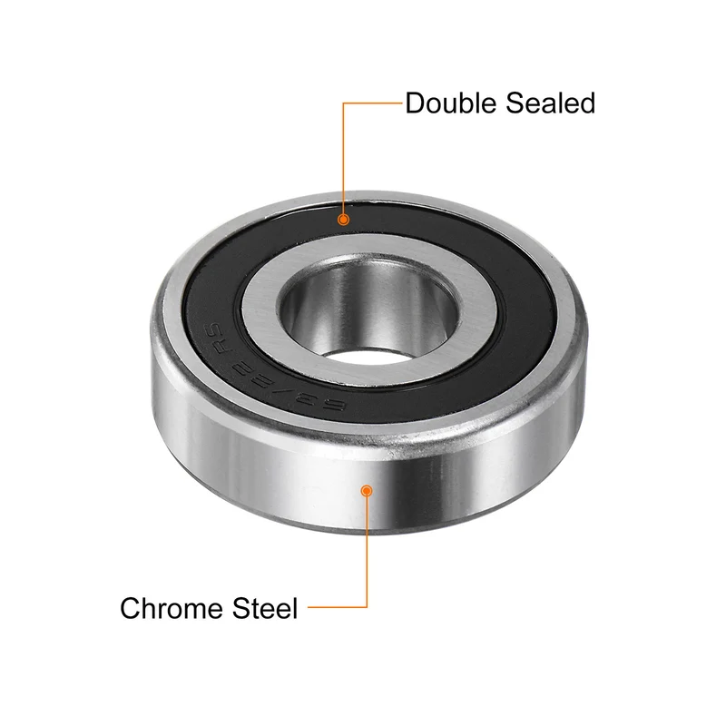 2Set, 63/22-2RS Deep Groove Ball Bearing 22 x 56 x 16mm Z1 Double Sealed Bearing