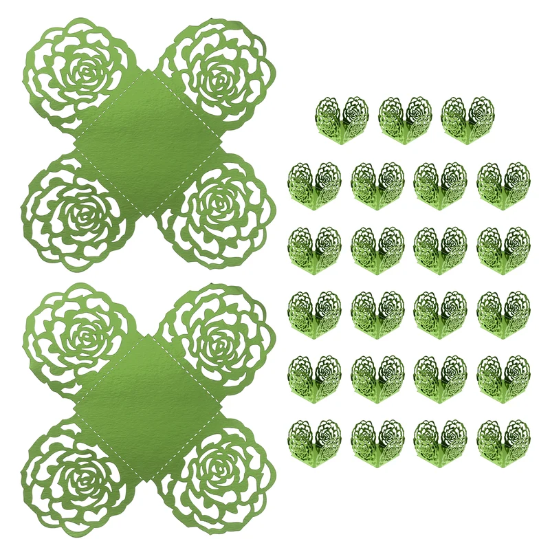 25PCS 4 Inch Truffle Wrappers for Wedding Birthday, Light Green