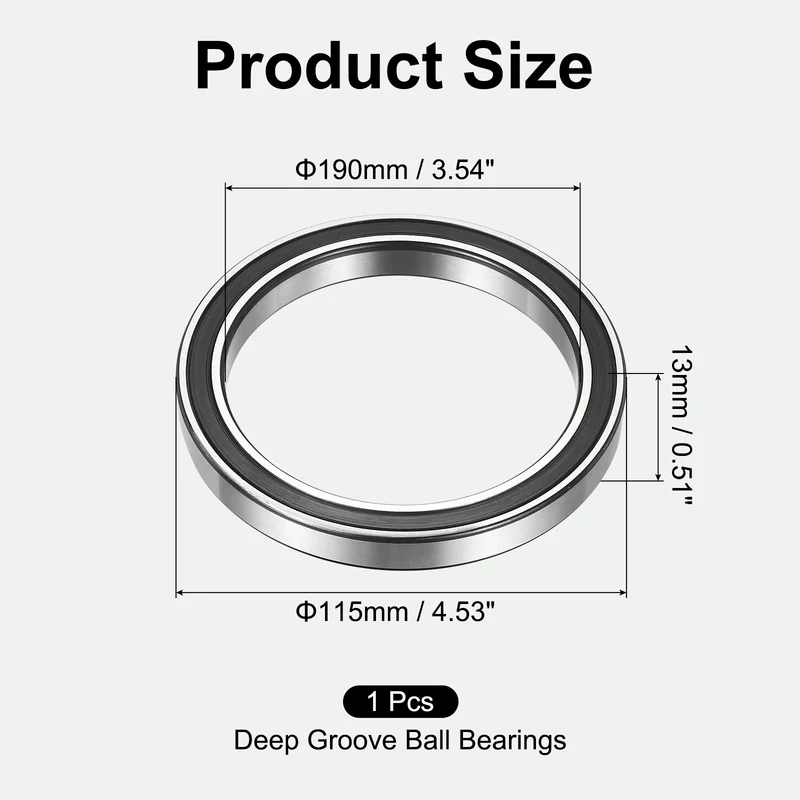 6818-2RS Deep Groove Ball Bearings 90x115x13mm ABEC3 Bearing