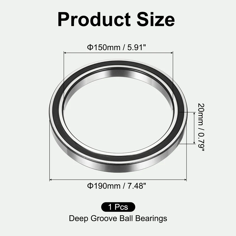 6830-2RS Deep Groove Ball Bearings 150x190x20mm ABEC3 Bearing