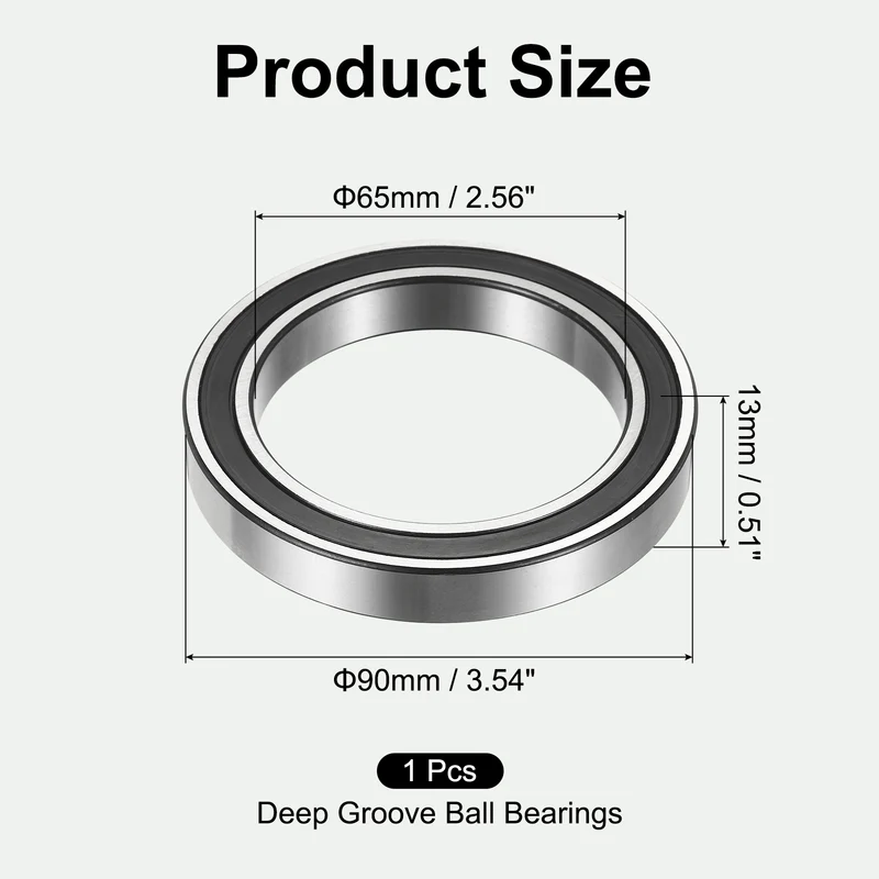 6913-2RS Deep Groove Ball Bearings 65x90x13mm ABEC3 Bearing