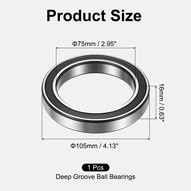 6915-2RS Deep Groove Ball Bearings 75x105x16mm ABEC3 Bearing