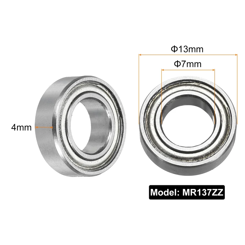 15pcs MR137ZZ Deep Groove Ball Bearings 7x13x4mm, P6 (ABEC 3)