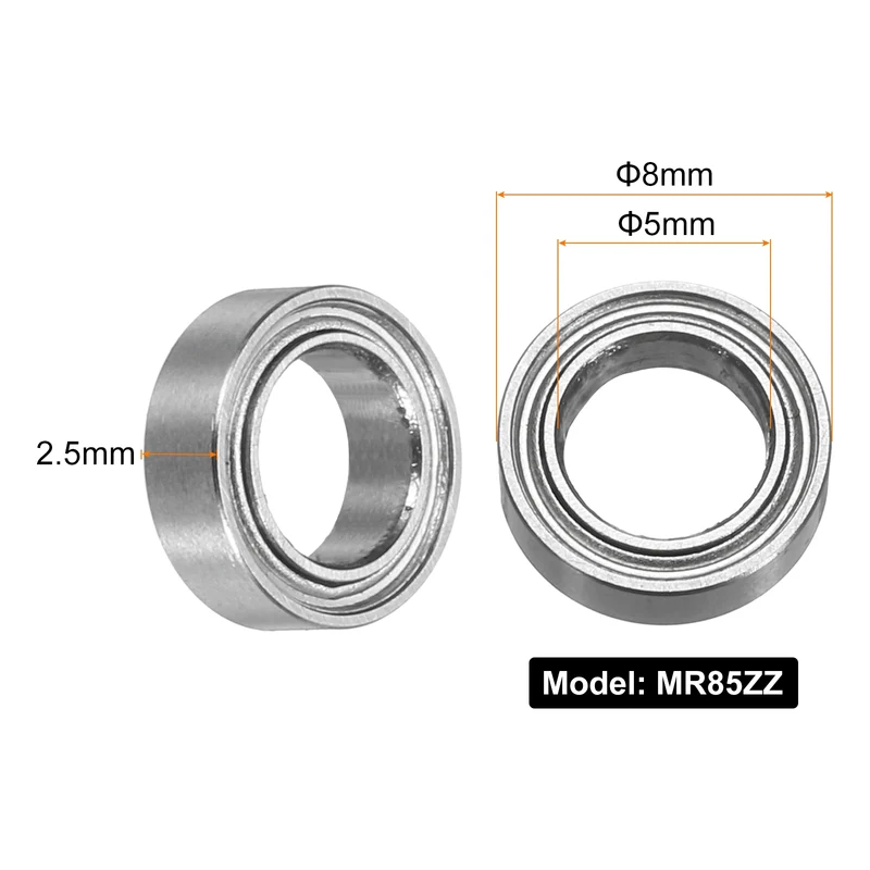 15pcs MR85ZZ Deep Groove Ball Bearings 5x8x2.5mm, P6 (ABEC 3)