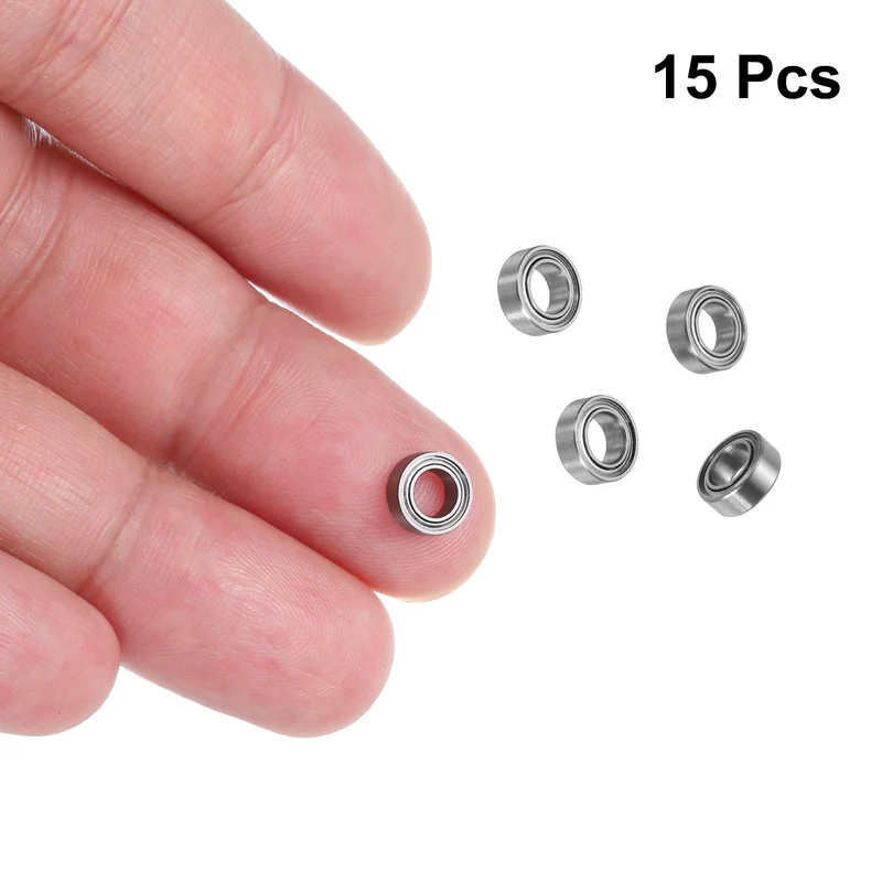 15pcs MR74ZZ Deep Groove Ball Bearings 4x7x2.5mm, P6 (ABEC 3)