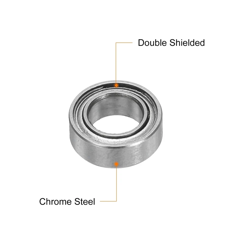 15pcs MR74ZZ Deep Groove Ball Bearings 4x7x2.5mm, P6 (ABEC 3)