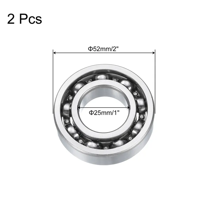 2pcs 6205 Deep Groove Ball Bearing 25x52x15mm C3 Open Type Bearings