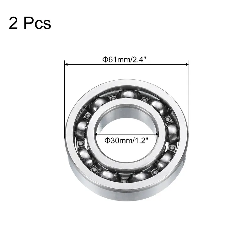 2pcs 6206 Deep Groove Ball Bearing, 35x62x14mm C3 Open Type Bearings
