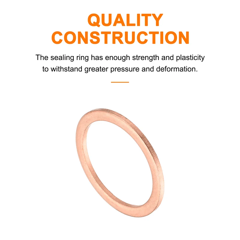 12 Pcs Flat Copper Washers 24x30x1.5mm Copper Flat Sealing Ring Washers