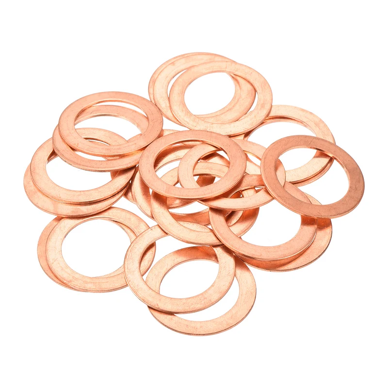 22 Pcs Flat Copper Washers 22x32x1mm Copper Flat Sealing Ring Washers