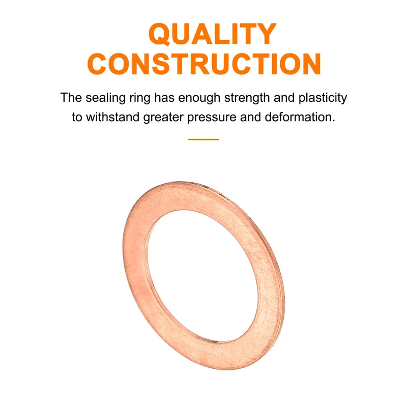 12 Pcs Flat Copper Washers 22x32x1mm Copper Flat Sealing Ring Washers