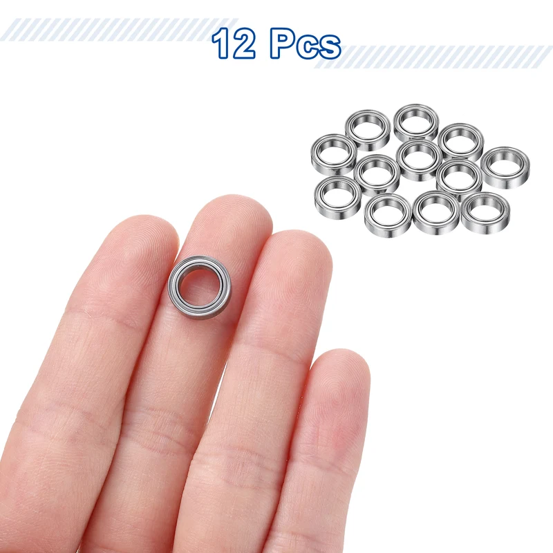 12Pcs MR117ZZ Deep Groove Ball Bearings 7mm ID 11mm OD 3mm Width Bearing