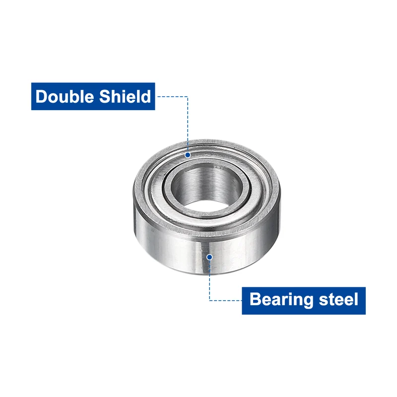 12Pcs MR115ZZ Deep Groove Ball Bearings, 5mm ID 11mm OD 4mm Width Bearing