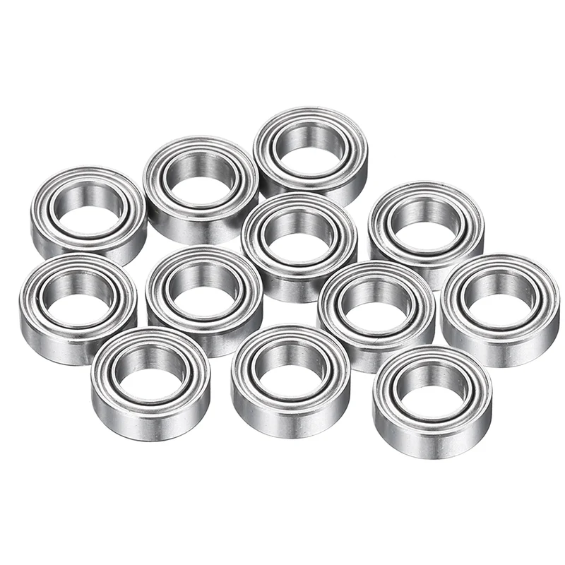 12Pcs MR95ZZ Deep Groove Ball Bearings, 5mm ID 9mm OD 3mm Width Bearing