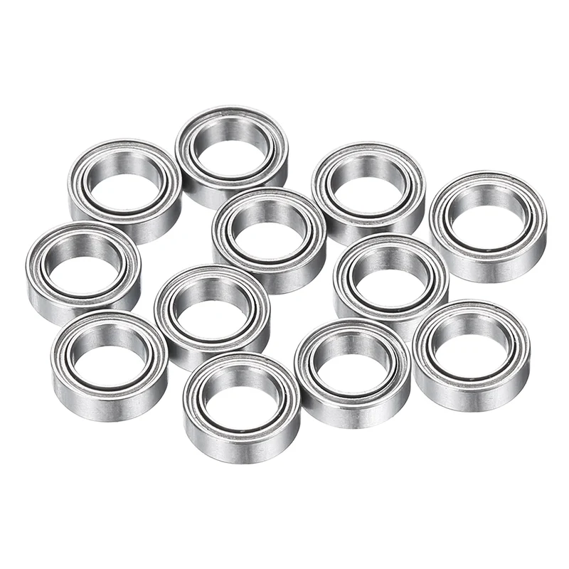 12Pcs MR85ZZ Deep Groove Ball Bearings, 5mm ID 8mm OD 2.5mm Width Bearing