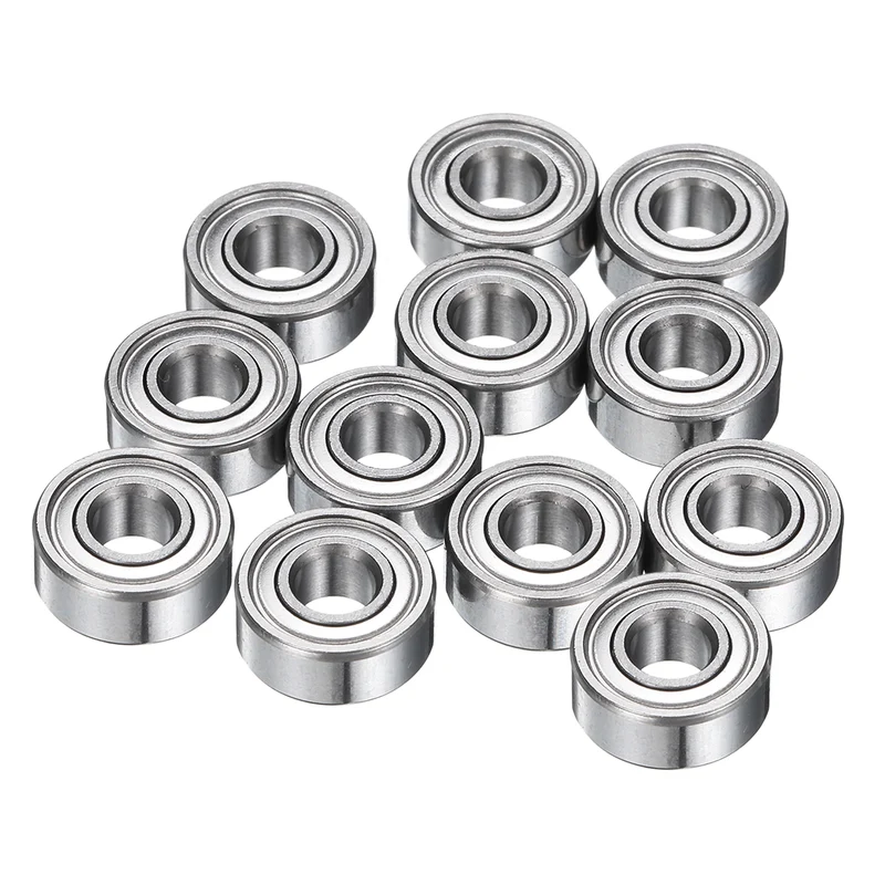 12Pcs MR104ZZ Deep Groove Ball Bearings 4mm ID 10mm OD 4mm Width Bearing