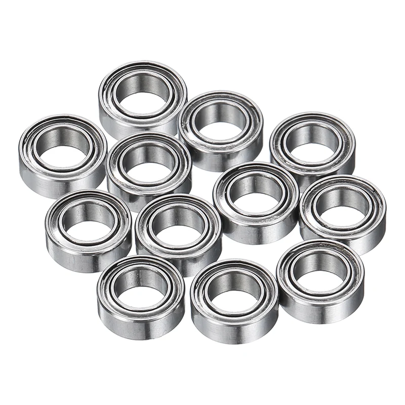 12Pcs MR74ZZ Deep Groove Ball Bearings 4mm ID 7mm OD 2.5mm Width Bearing