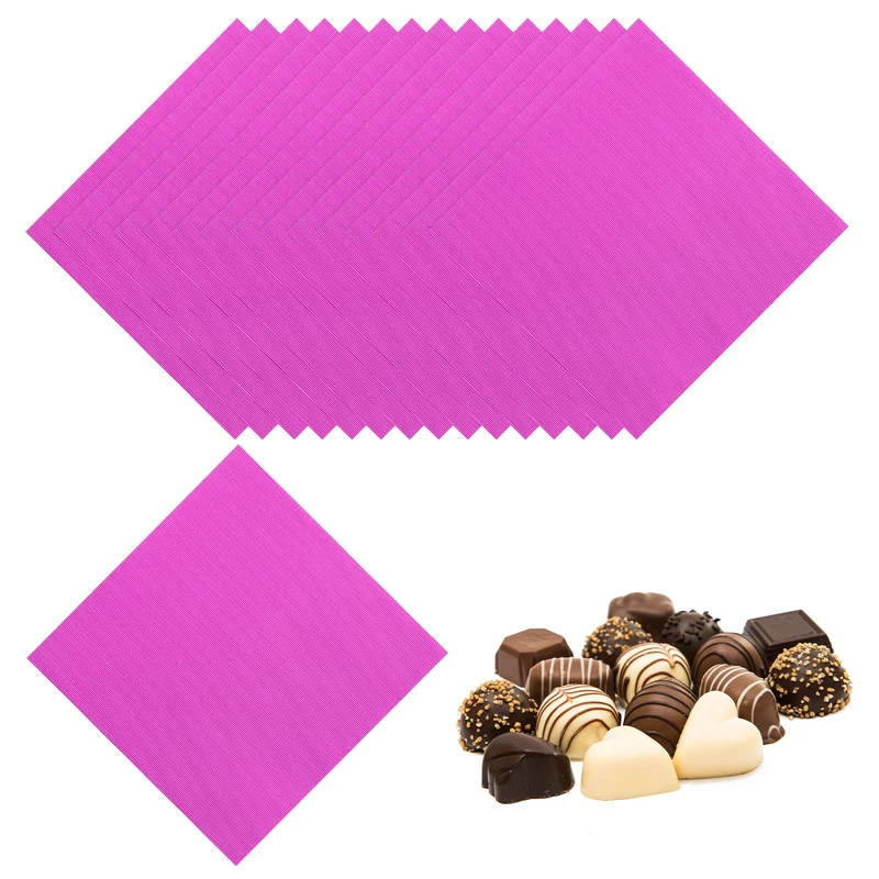 200 Pcs Candy Foil Wrappers, 4.7 x 4.7 Inch Chocolate Wrappers, Rose Red