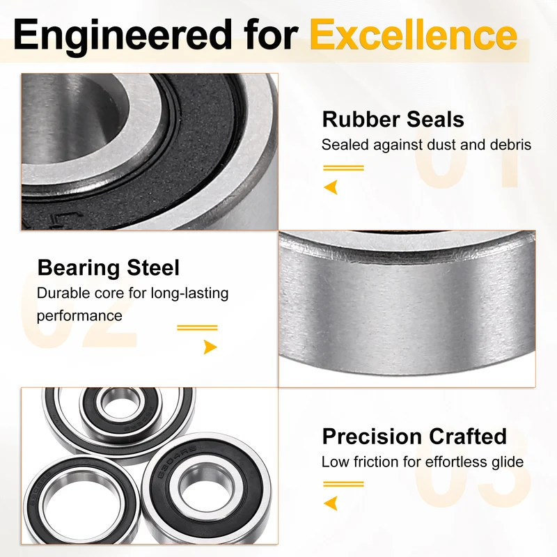 2Pcs 6703-2RS Deep Groove Ball Bearings 17x23x4mm ZV4 Level ABEC7 Precision