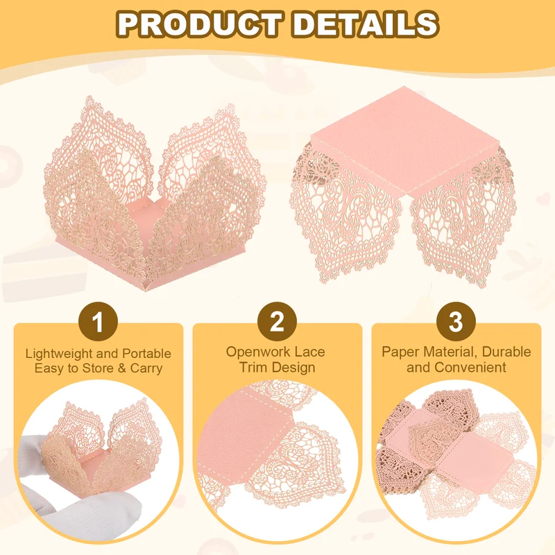 30PCS 4.1 Inch Truffle Wrappers for Wedding Birthday, Pink